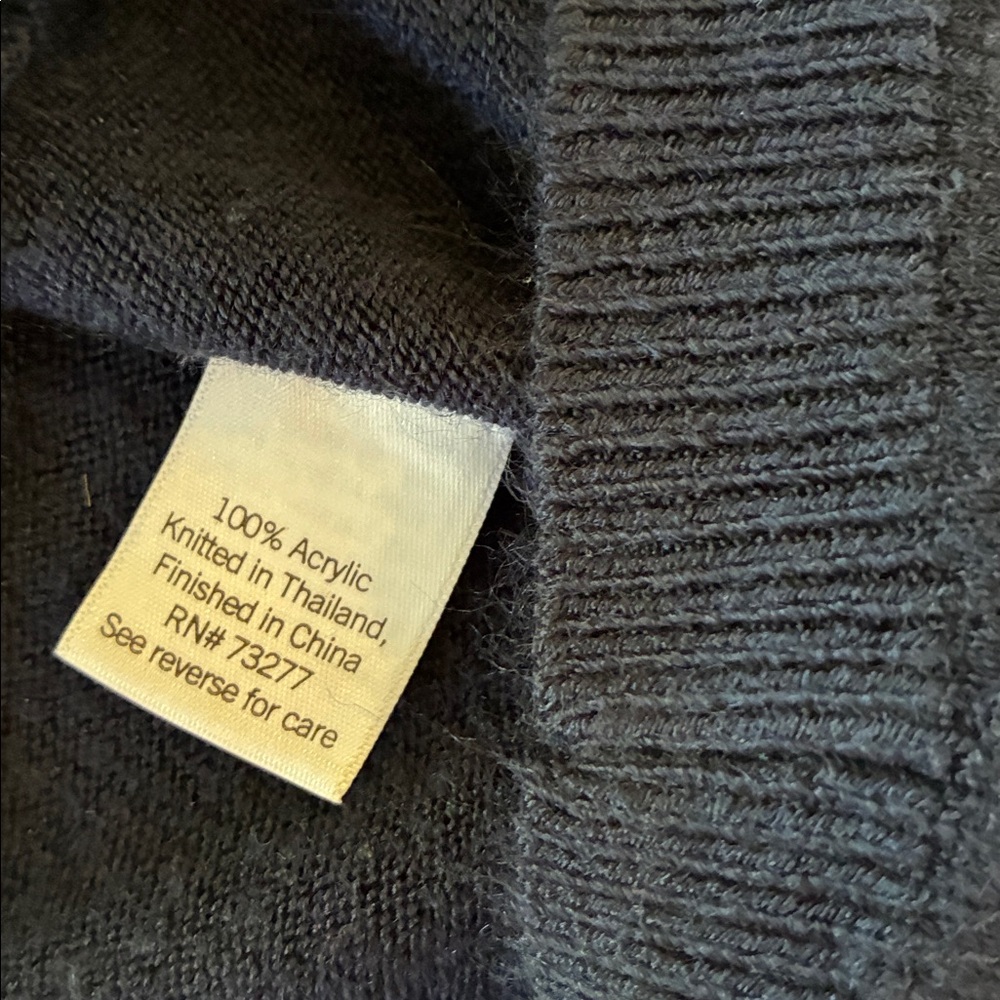 Croft & Barrow Sweater Women's Small NAVY Blue VNeck Sweater Super Soft and Knit - Picture 5 of 8